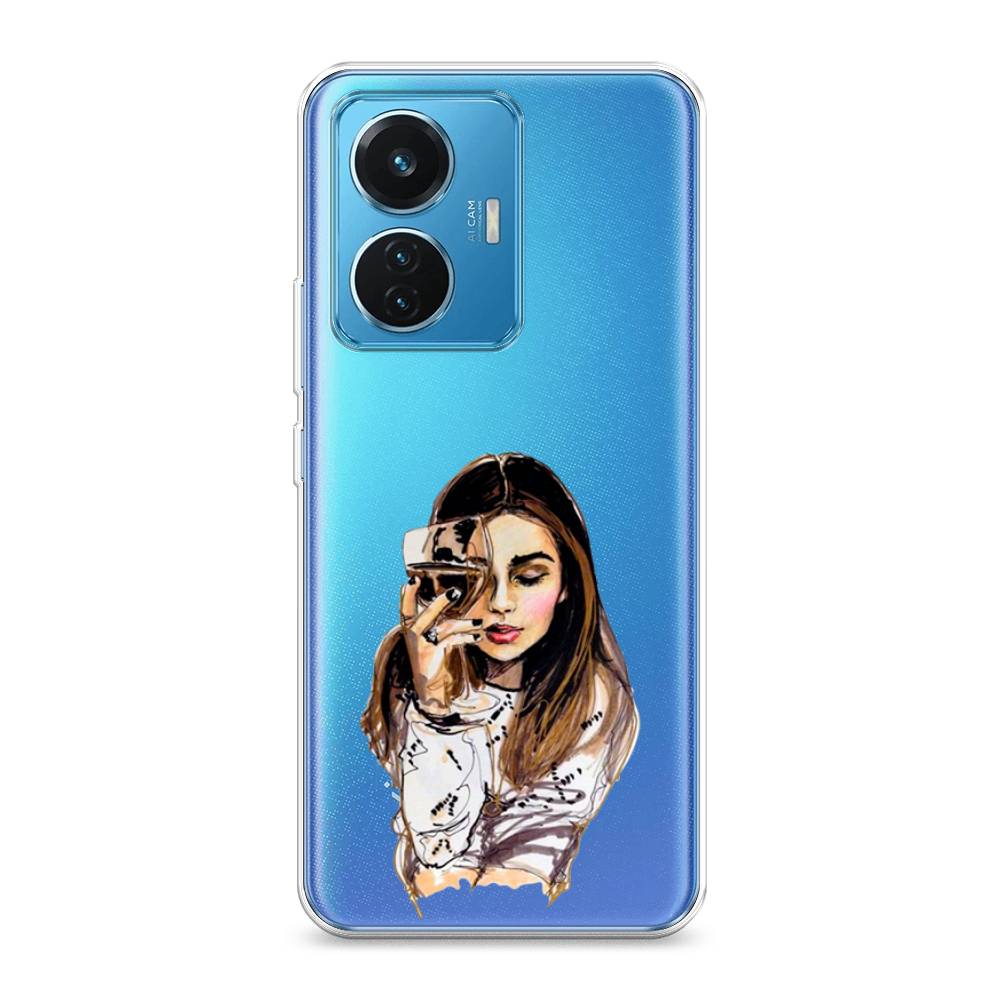 

Чехол Awog на Vivo T1 44W "Девушка с бокалом", 267150-7