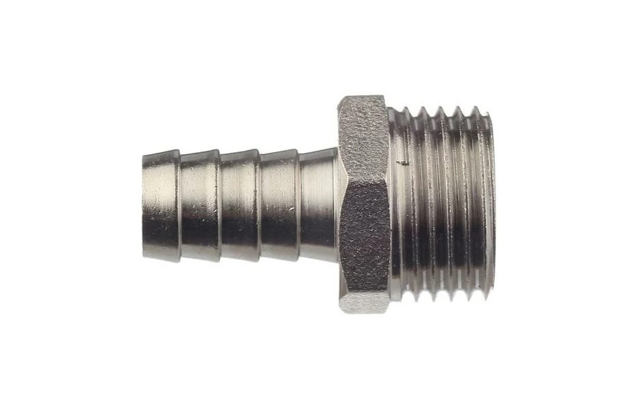 фото Pegas pneumatic штуцер pegas елочка с наружной резьбой 12mm резьба m1/2" 4012