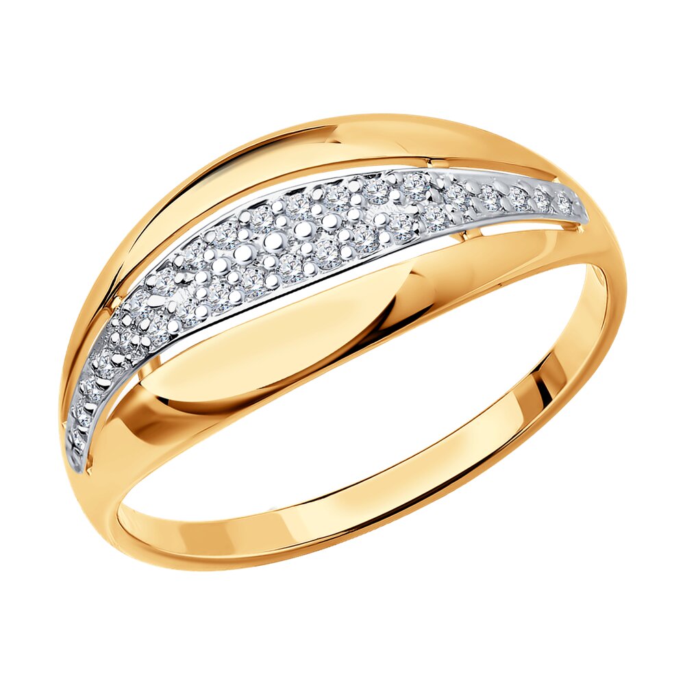 фото Кольцо из серебра с фианитом р 17.5 sokolov 93010500