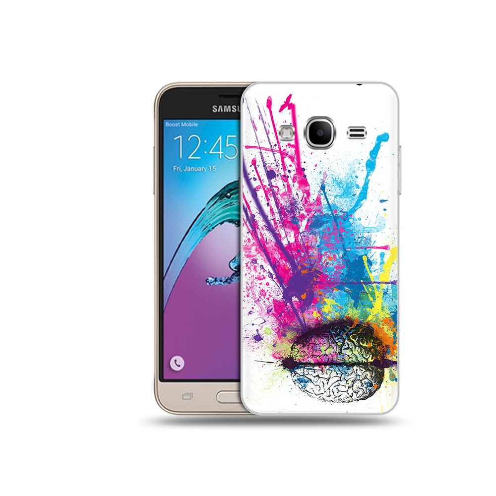 

Чехол MyPads Tocco для Samsung Galaxy J3 (2016) яркий красочный мозг (PT29089.580.710), Прозрачный, Tocco