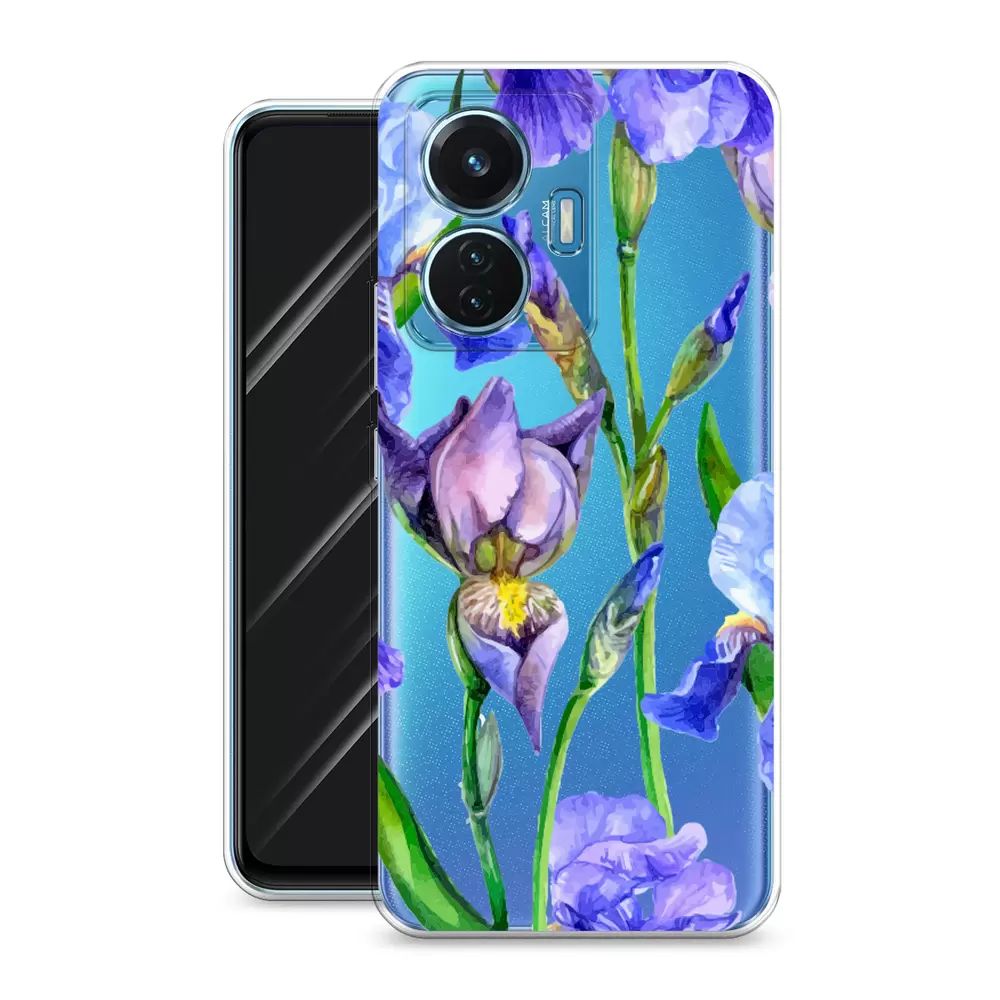 

Чехол Awog на Vivo T1 44W "Синие ирисы", Разноцветный, 267150-8