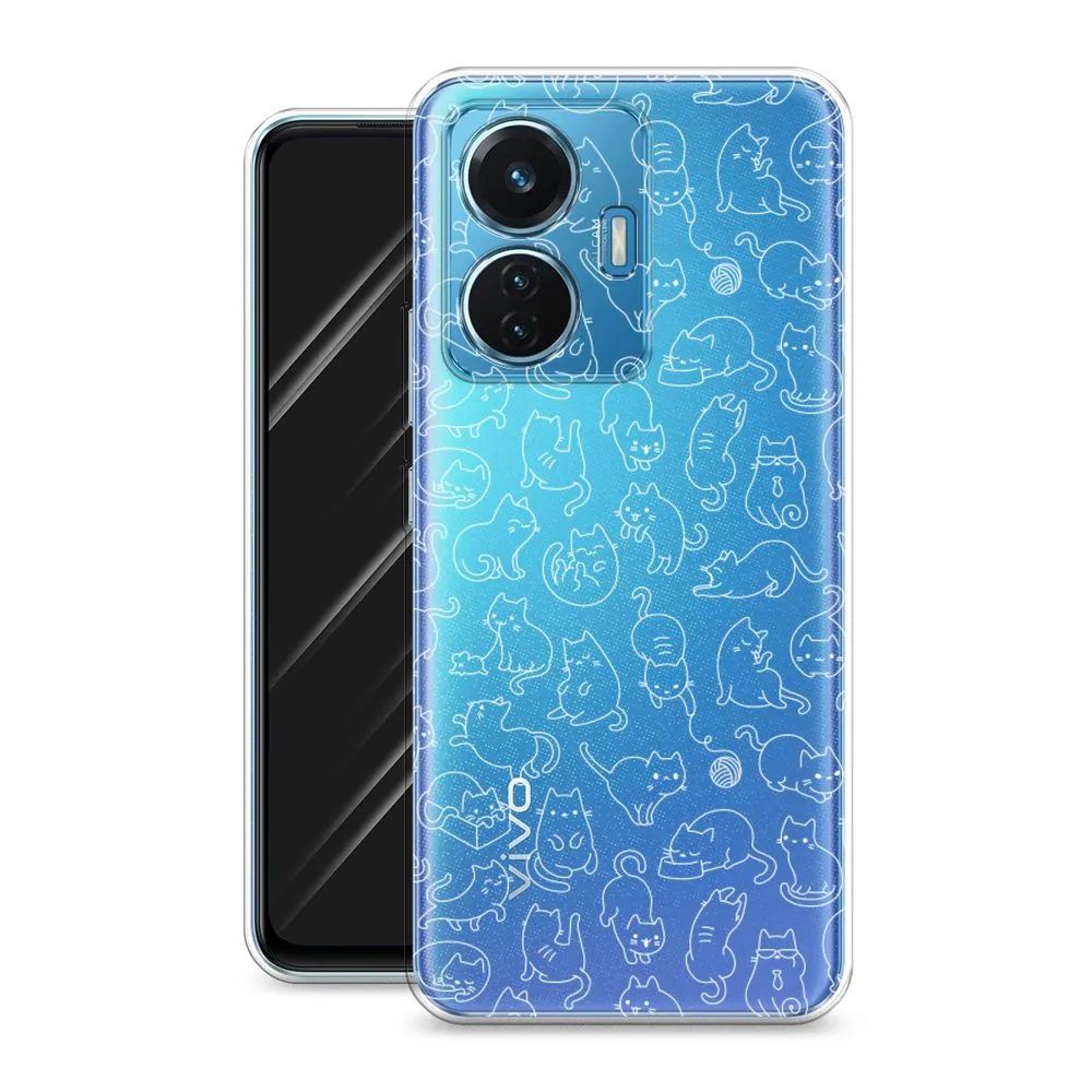 

Чехол Awog на Vivo T1 44W "Шкодливые котики", Белый;прозрачный, 267150-2