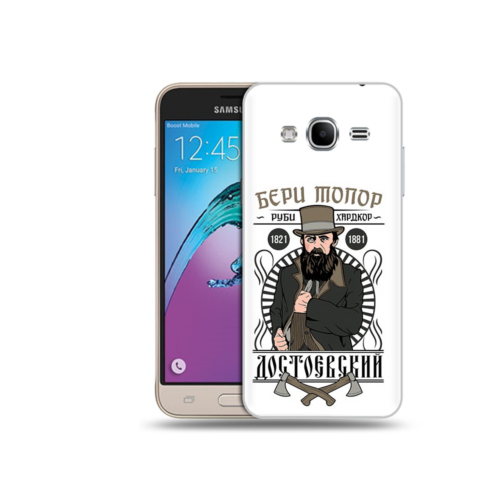 

Чехол MyPads Tocco для Samsung Galaxy J3 (2016) Достоевский (PT29089.580.72), Прозрачный, Tocco