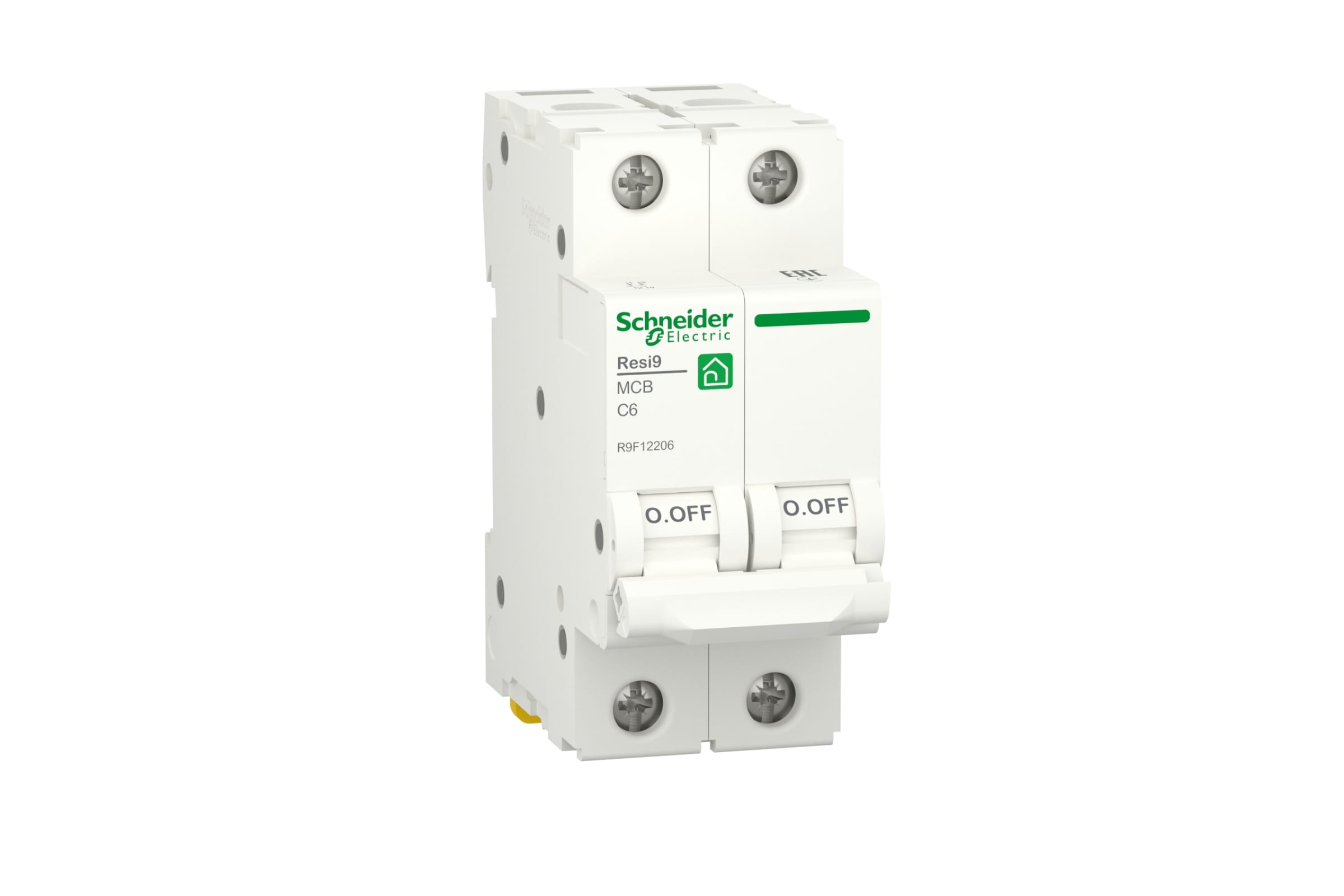 фото Schneider electric resi9 автоматический выключатель ав с 6а 2p 6000a r9f12206