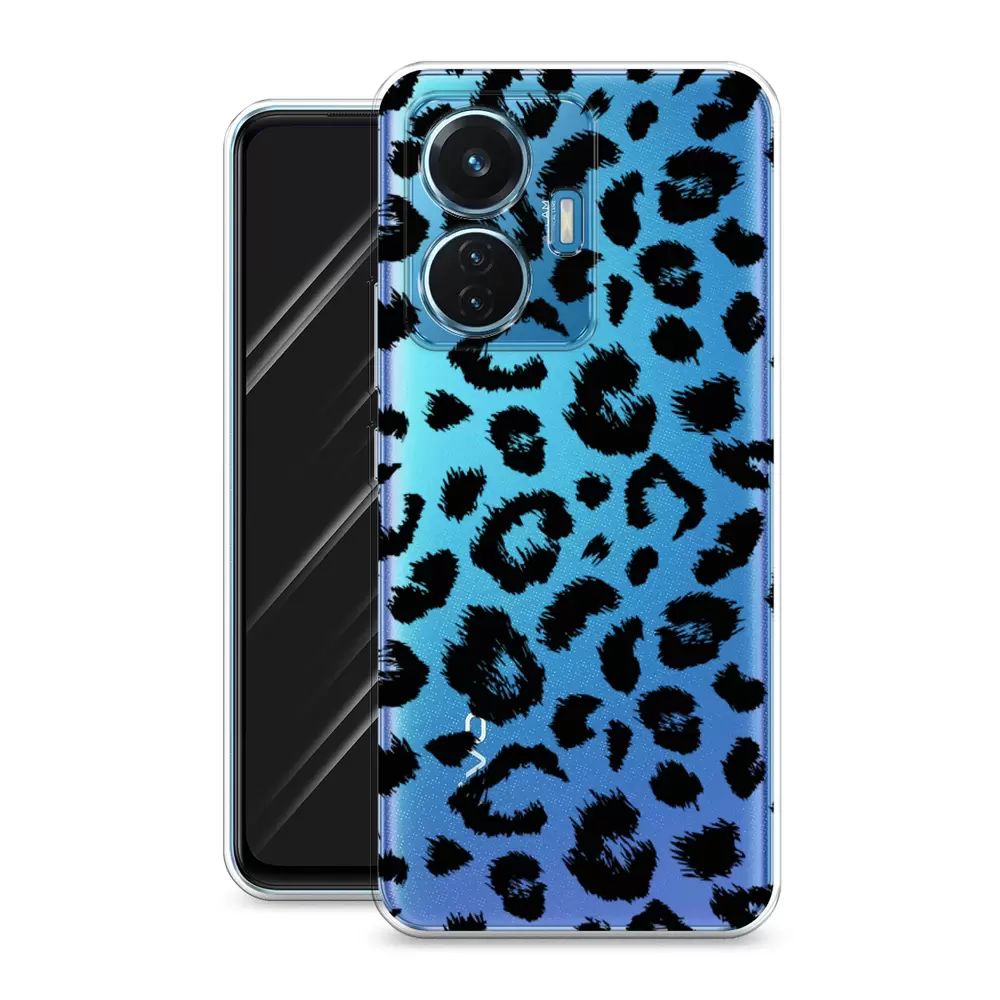 

Чехол Awog на Vivo T1 44W "Окрас леопарда фон", Прозрачный;черный, 267150-2