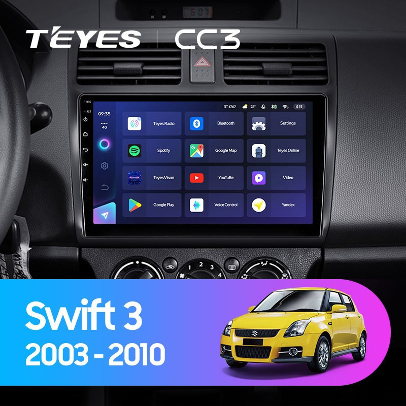 

Штатная магнитола Teyes CC3L 4/64 Suzuki Swift 3 (2003-2010), CC3L