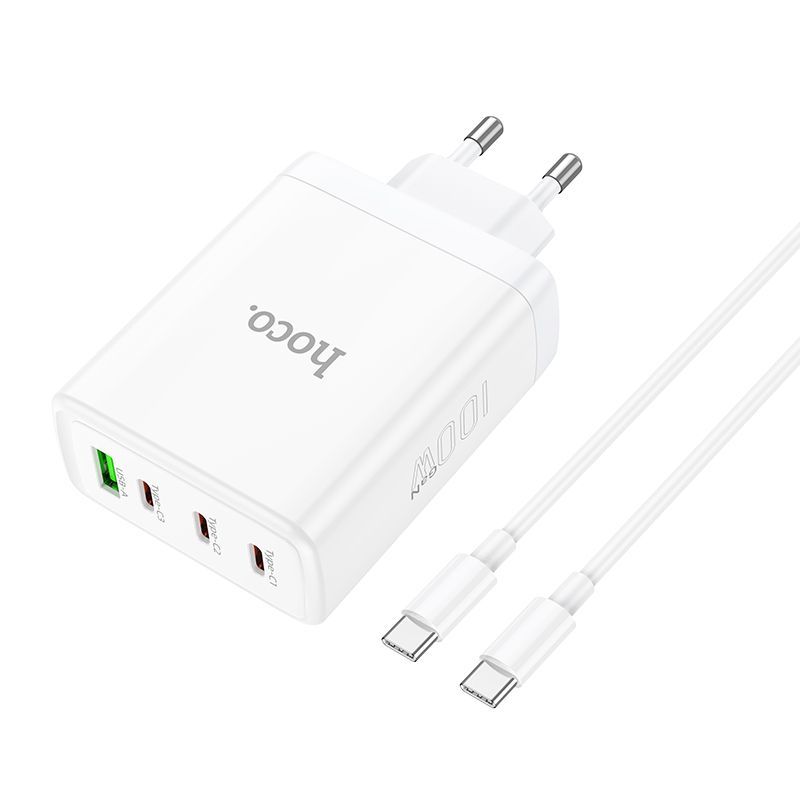 

Сетевое зарядное устройство Hoco N31 Leader USB Type-C 3xUSB Type-C 3 А белый, N31 Leader