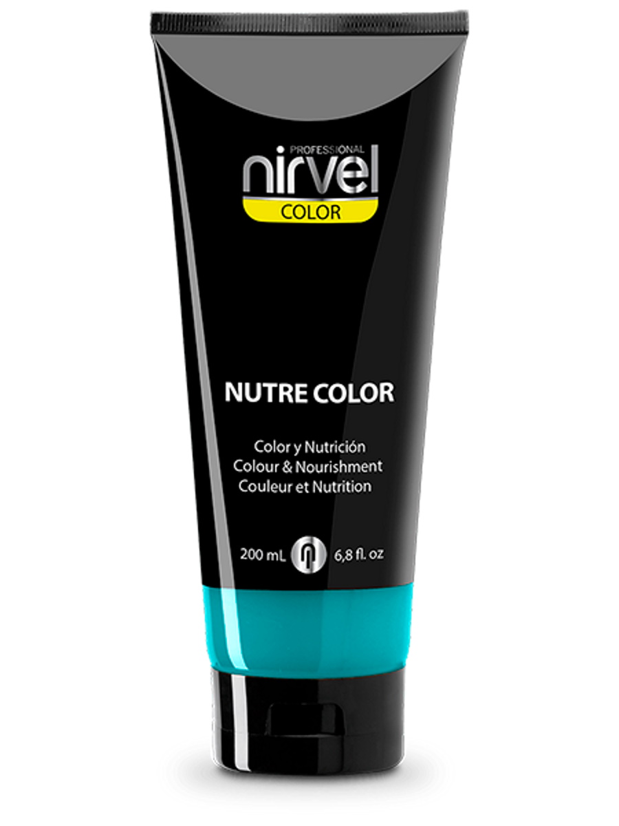 Гель-маска NUTRE COLOR для тонирования волос NIRVEL PROFESSIONAL бирюзовая 200 мл пигмент маска прямого действия shot 38 изумрудно зеленый 200 мл