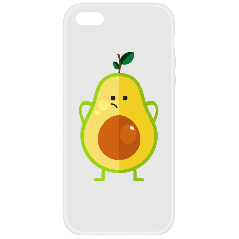 Чехол-накладка Софт Авокадо Недоумевающий для iPhone 5/5s