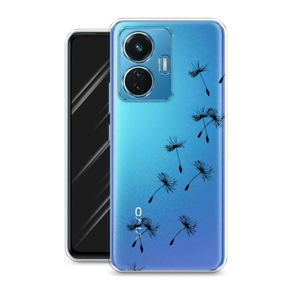 

Чехол Awog на Vivo T1 44W "Летящие одуванчики", Прозрачный;черный, 267150-8