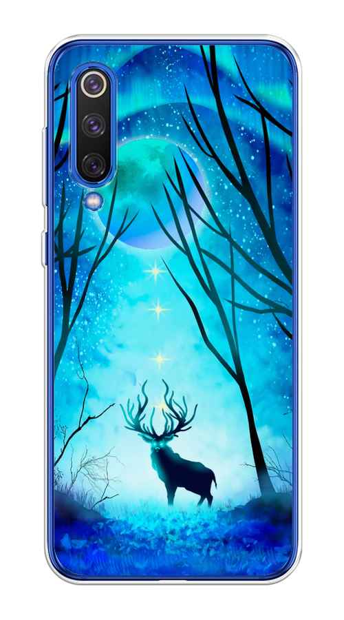 

Чехол на Xiaomi Mi9 SE "Олень северное сияние", Синий;черный;голубой, 35250-1