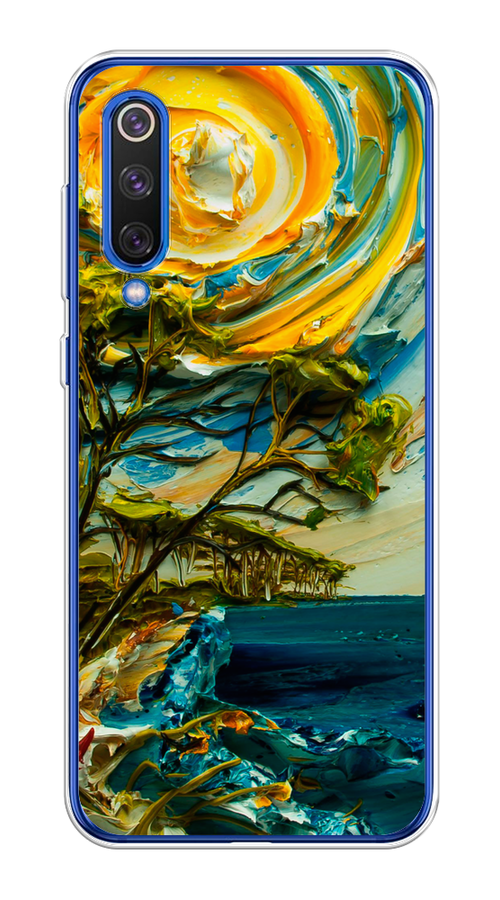 

Чехол на Xiaomi Mi9 SE "Солнце живопись", Желтый;синий, 35250-4