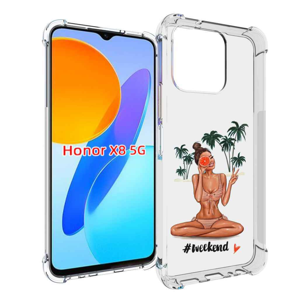 

Чехол MyPads Weekend для Honor X8 5G, Прозрачный, Tocco