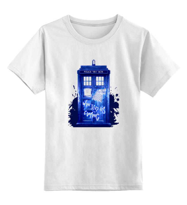 

Футболка детская Printio Tardis is coming цв. белый р. 152, Tardis is coming