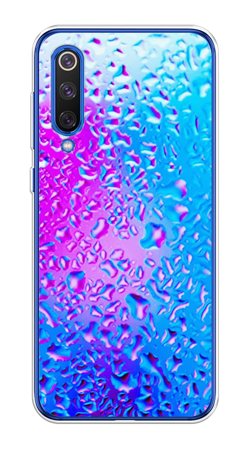 

Чехол на Xiaomi Mi9 SE "Капли на стекле", Голубой;розовый, 35250-3