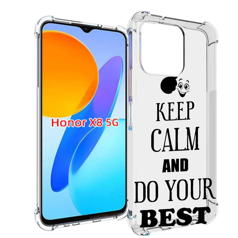 

Чехол MyPads keep-calm-and для Honor X8 5G, Прозрачный, Tocco