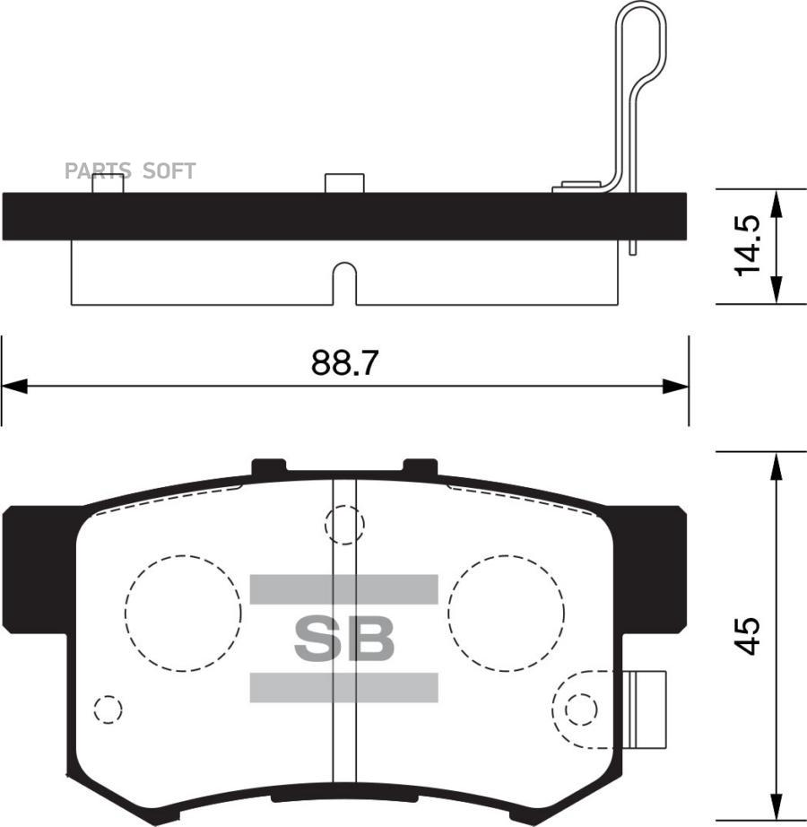 

Тормозные колодки Sangsin brake задние SP1368, SP1368