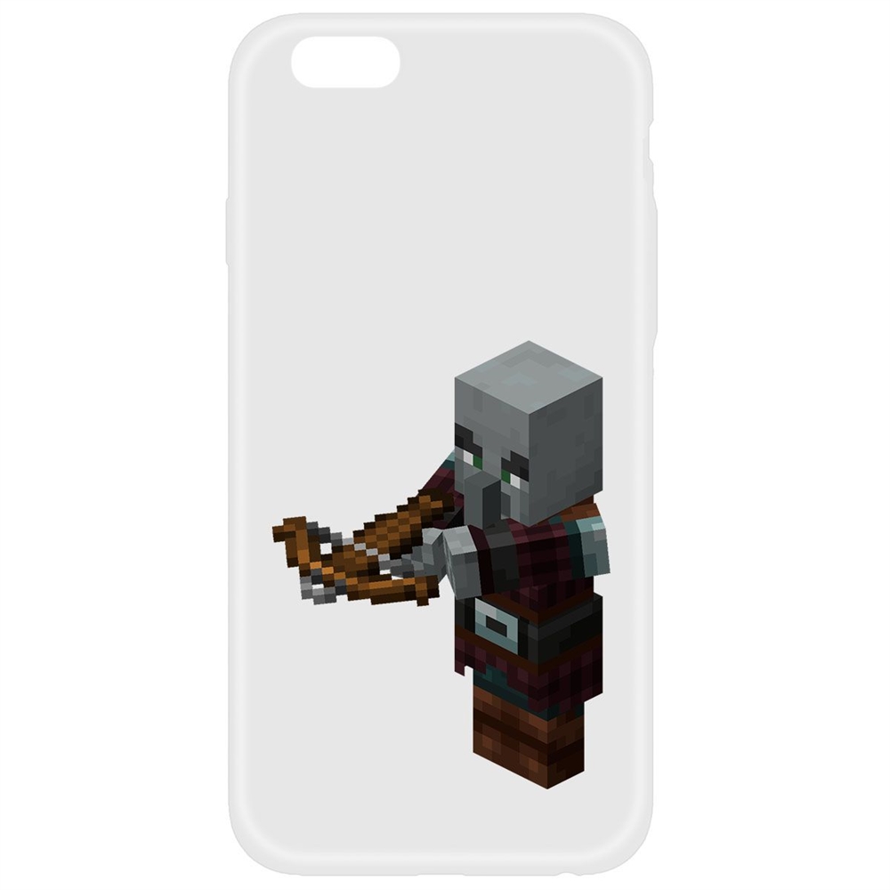 Чехол-накладка Krutoff Soft Case Minecraft-Разбойник для iPhone 6/6s белая