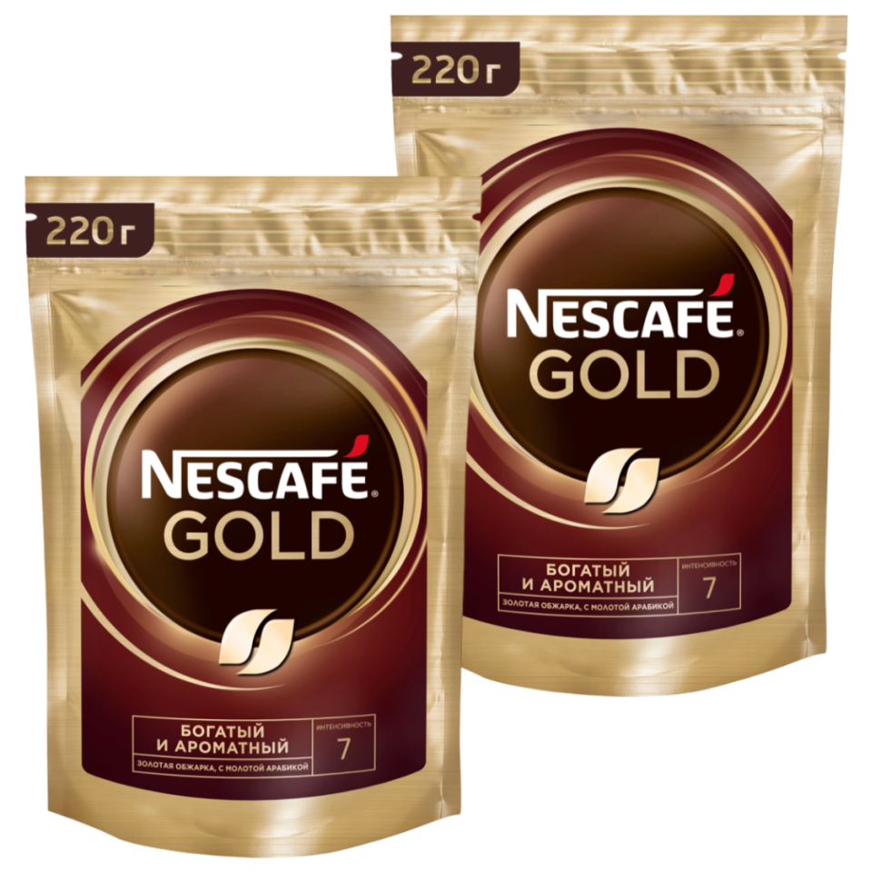 

Кофе растворимый Nescafe Gold, 2 шт по 220 г