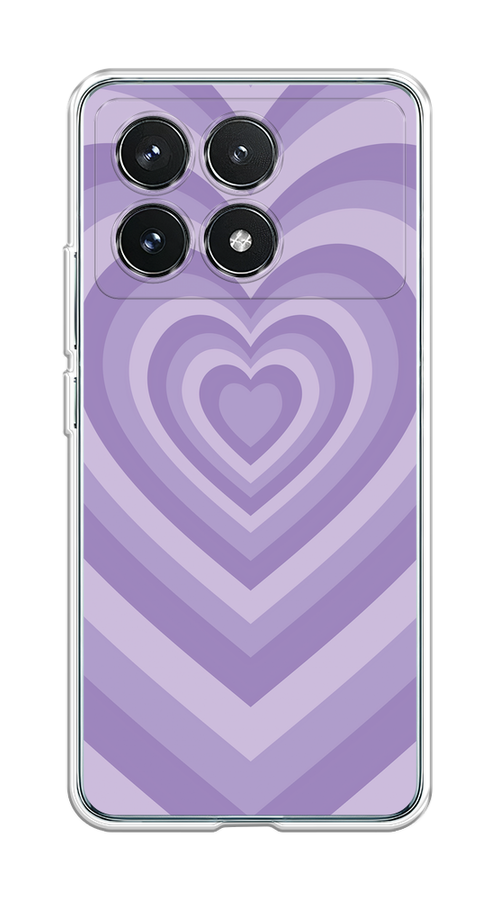 

Чехол на Xiaomi Redmi K70 Pro 5G "Violet heart latte", Фиолетовый, 320750-1