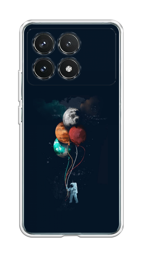 

Чехол на Xiaomi Redmi K70 Pro 5G "Космонавт с шариками", Разноцветный, 320750-1