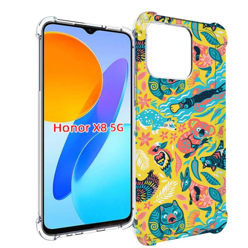 

Чехол MyPads seamless-pattern для Honor X8 5G, Прозрачный, Tocco