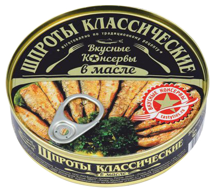 

Шпроты Вкусные консервы Классические в масле 160 г