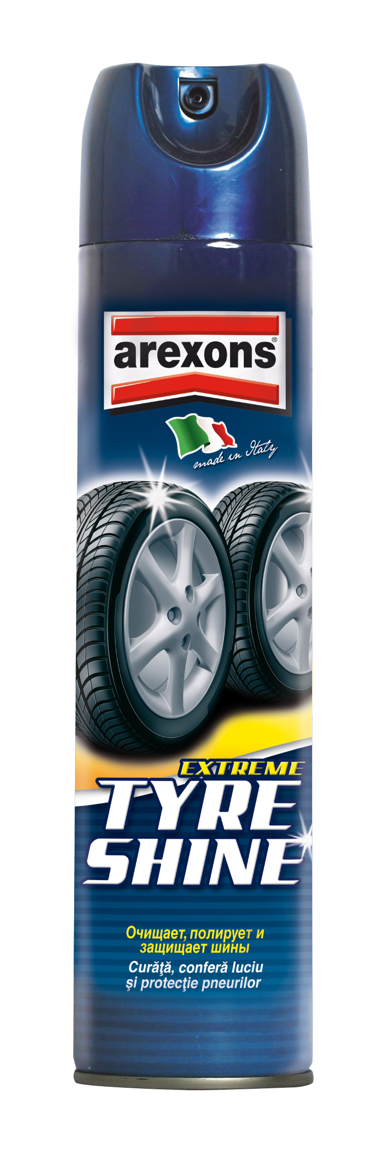фото Очиститель и полироль шин (аэрозоль)arexons extreme tyre shine 400 мл. 35020/7164