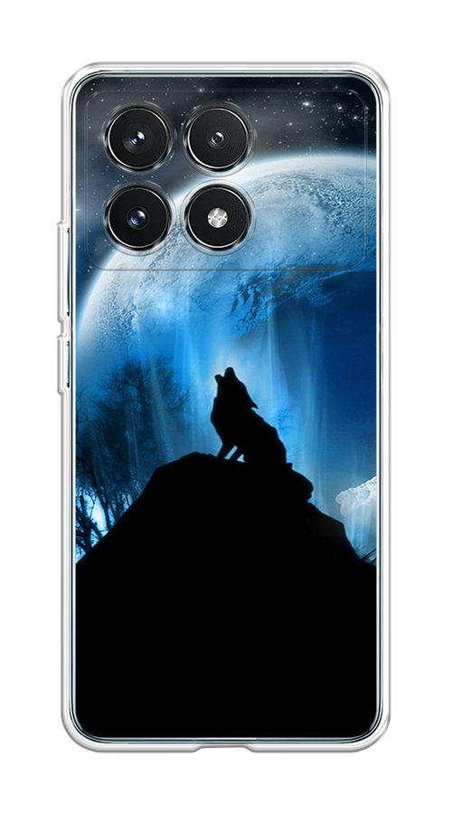 

Чехол на Xiaomi Redmi K70 Pro 5G "Волк 2", Синий;черный;белый, 320750-1