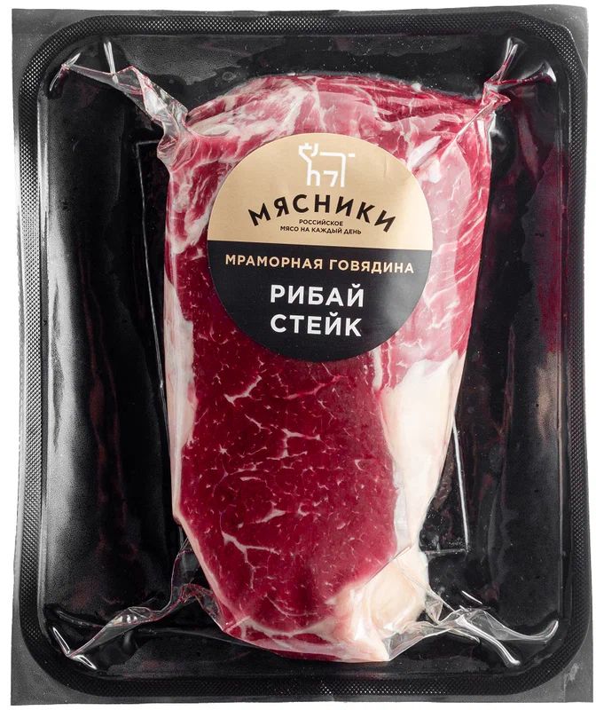 

Стейк говяжий без кости Мясники Рибай охлажденный +-370 г