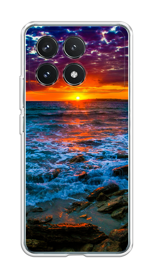 

Чехол на Xiaomi Redmi K70 Pro 5G "Закат 1", Оранжевый;синий, 320750-1