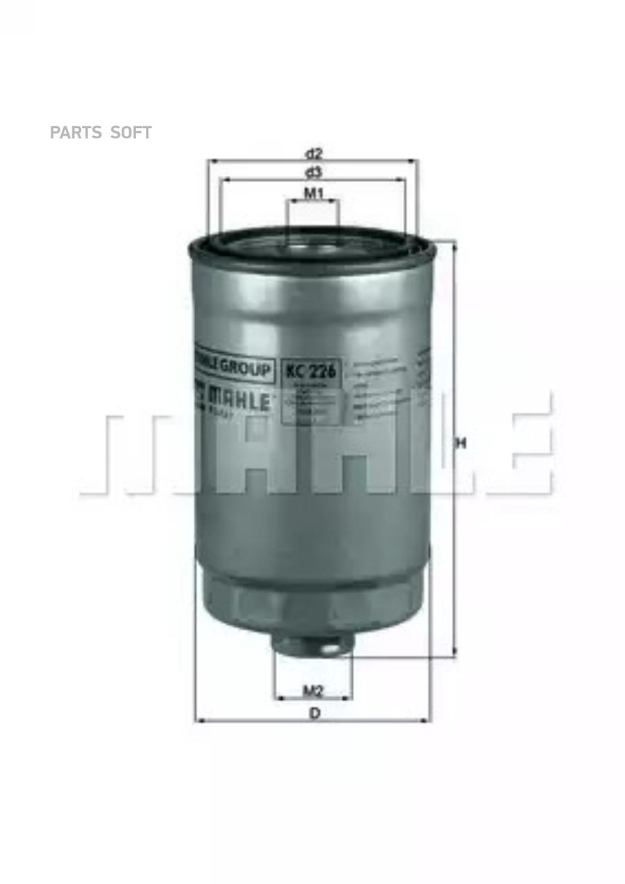 

Фильтр топливный KNECHT/MAHLE KC226, KC226
