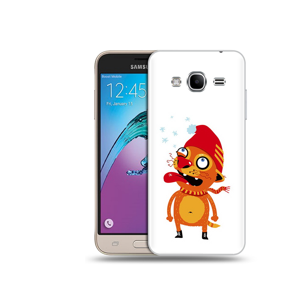 

Чехол MyPads Tocco для Samsung Galaxy J3 (2016) Зимний кот (PT29089.580.88), Прозрачный, Tocco