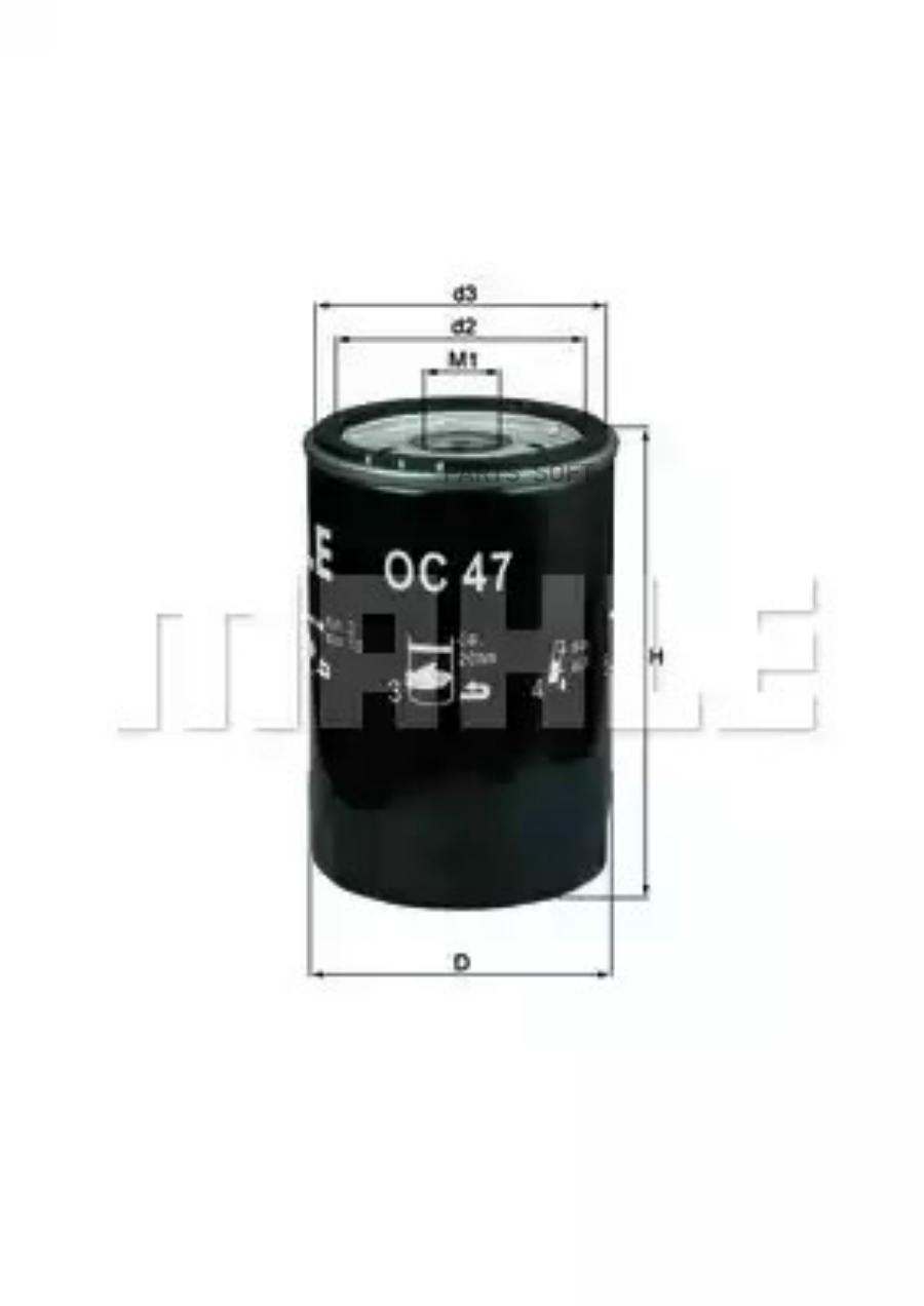 

Фильтр масляный MAHLE OC47, OC47