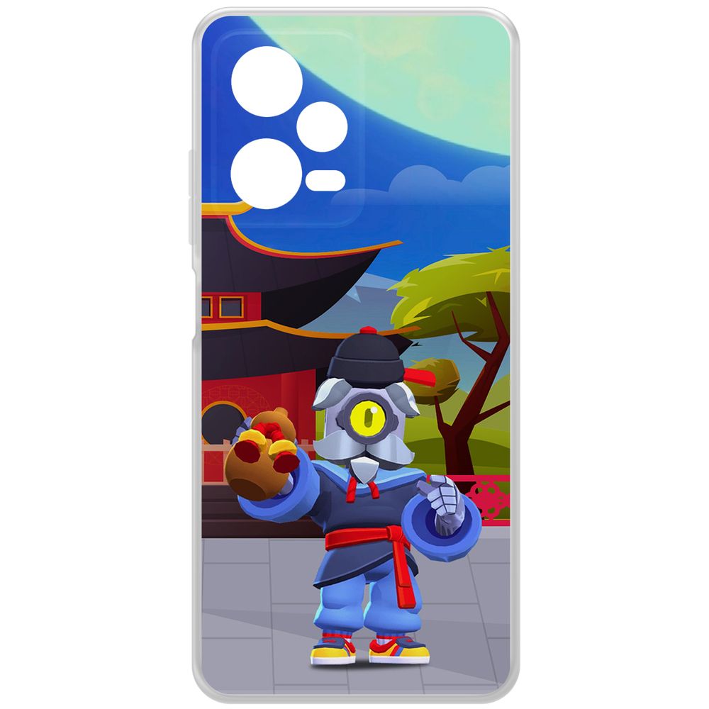 

Чехол-накладка Clear Case Brawl Stars-Великий Мастер Барли для Xiaomi Redmi Note 12 Pro 5G, Прозрачный