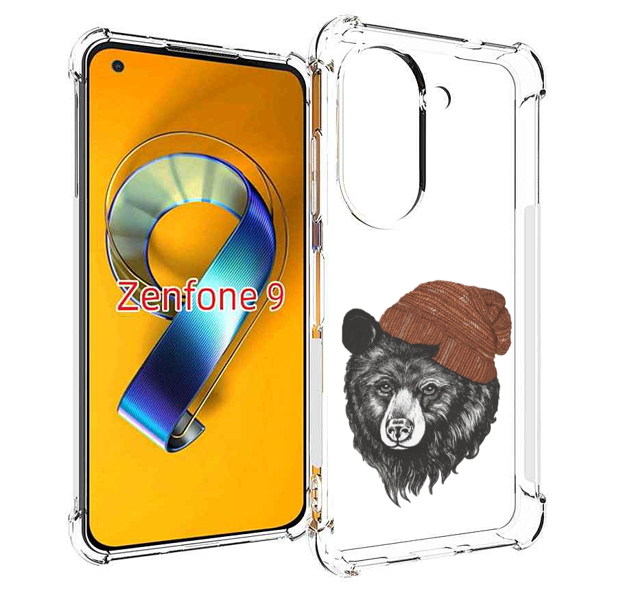 

Чехол MyPads Медведь в шапке 2 для Asus Zenfone 9 (AI2202), Прозрачный, Tocco