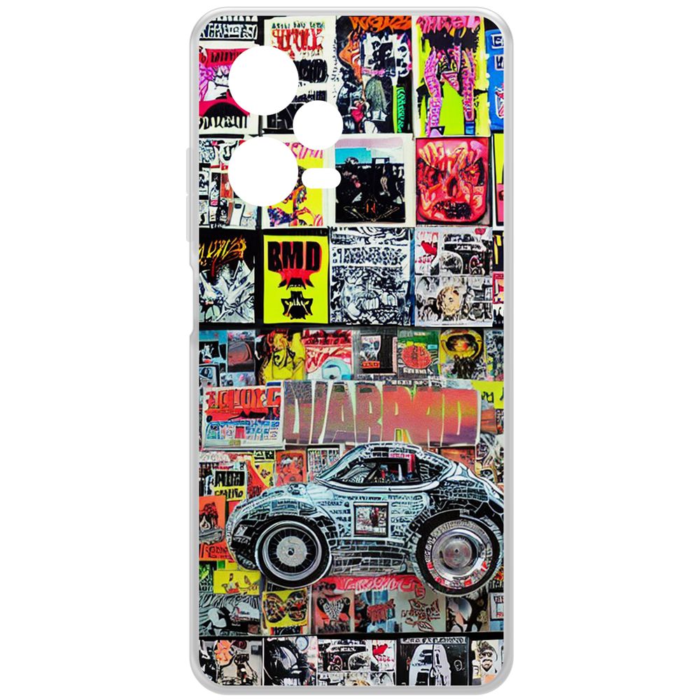 

Чехол-накладка Krutoff Clear Case Автопамфлет для Xiaomi Redmi Note 12 Pro 5G, Прозрачный
