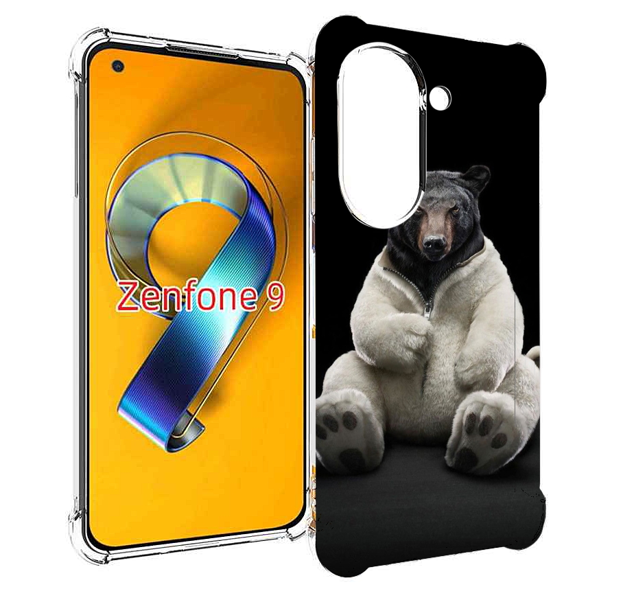 Чехол MyPads Медведь-бурый-белый для Asus Zenfone 9 (AI2202)