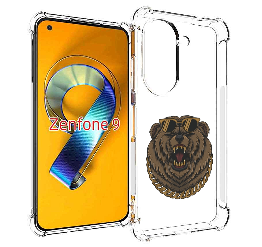 Чехол MyPads Медведь-в-очках-2 для Asus Zenfone 9 (AI2202)