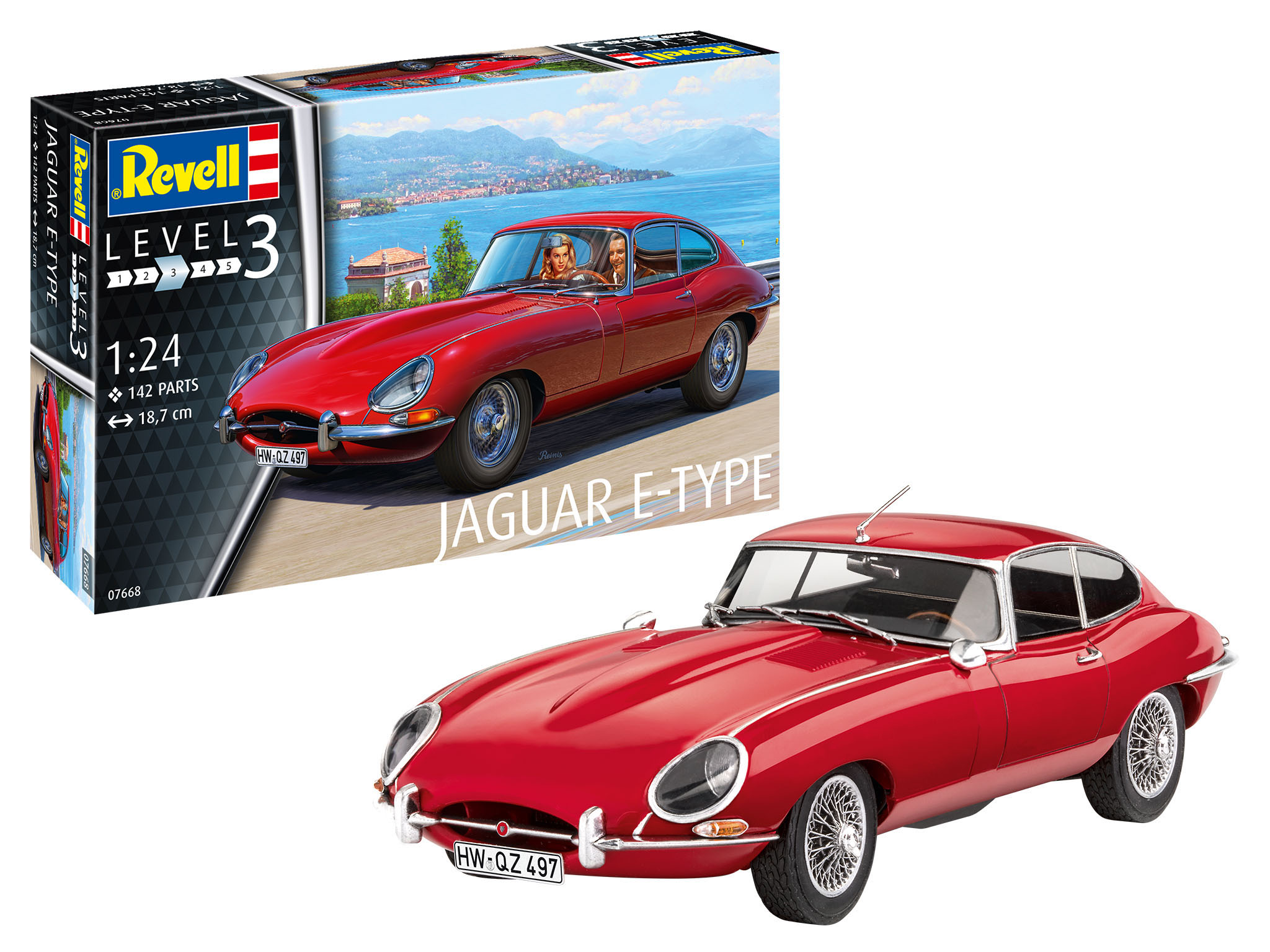 

Сборная модель Revell 1/24 Спортивный автомобиль Jaguar E-Type (Coupe) 07668