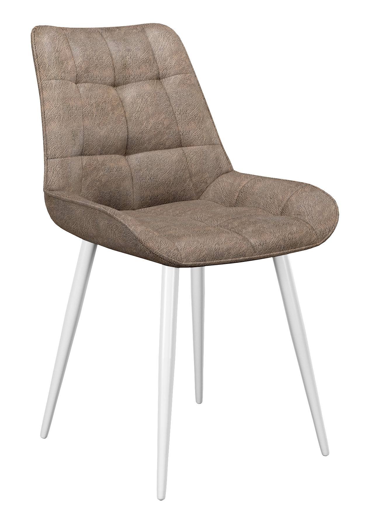 

Стул DikLine 206М PRADO6 CAPPUCCINO, ножки белые