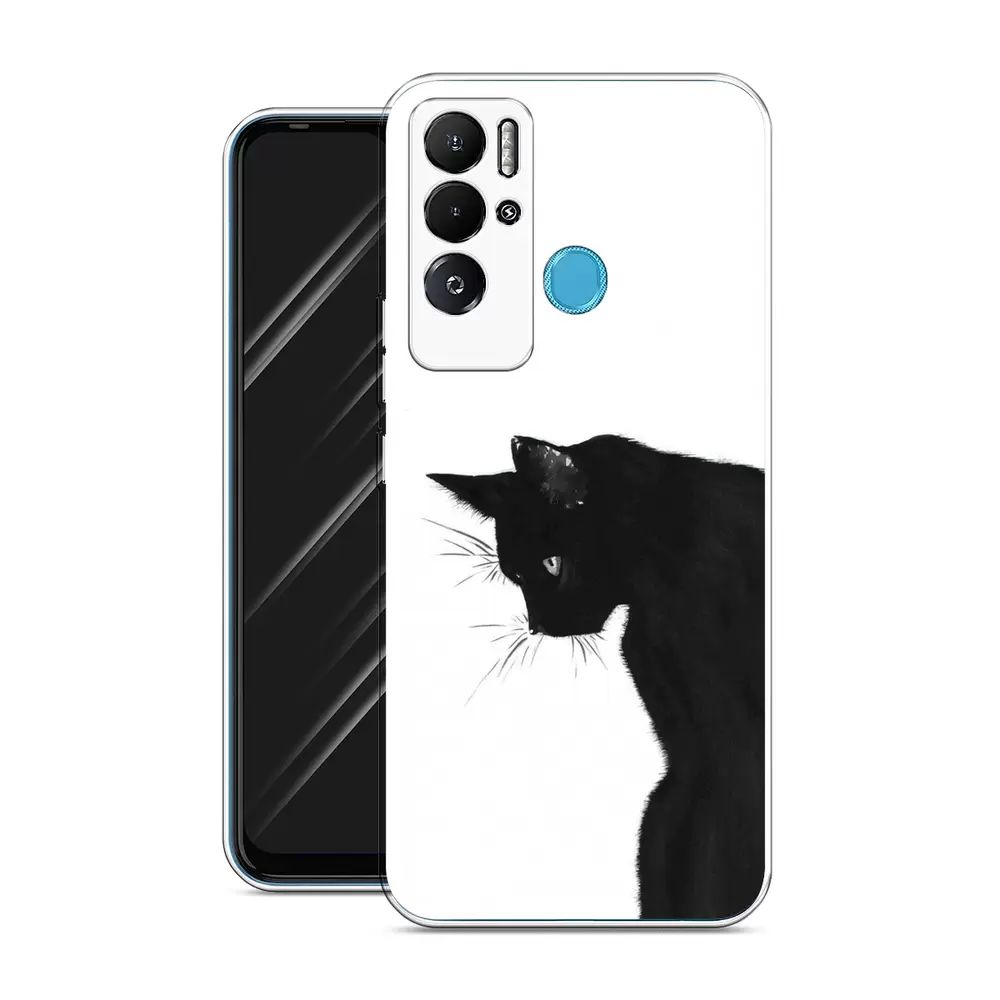 

Чехол Awog на Tecno Pova Neo "Black cat", Белый;черный, 302150-1