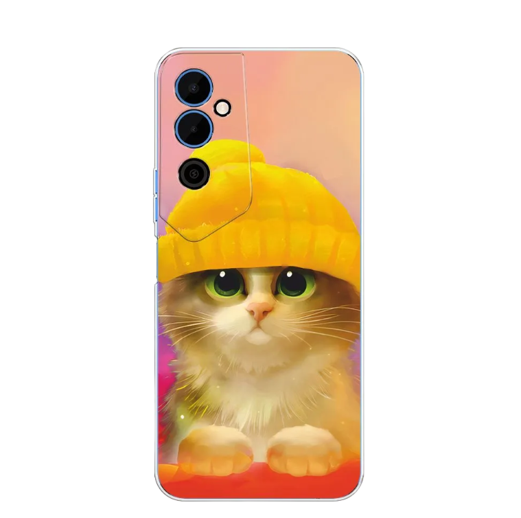

Чехол Awog на Tecno Pova Neo "Котенок в желтой шапке", Желтый;розовый;бежевый, 302150-2