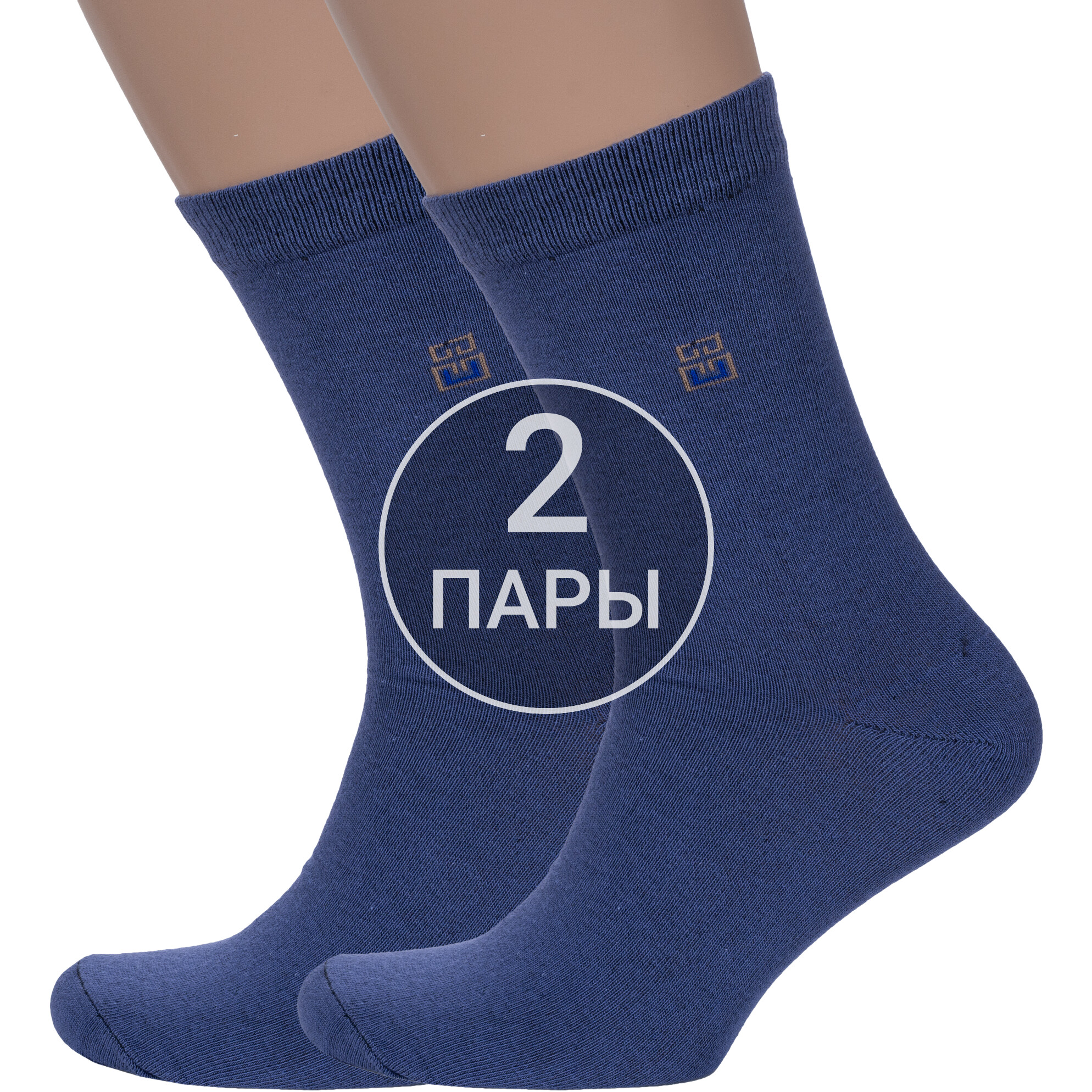 Комплект носков мужских VASILINA 2-2С4108 синих 23-25