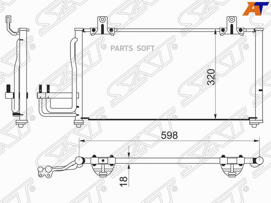 

Радиатор Кондиционера Kia Spectra/Sephia/Shuma 96- SAT STKA40394A0