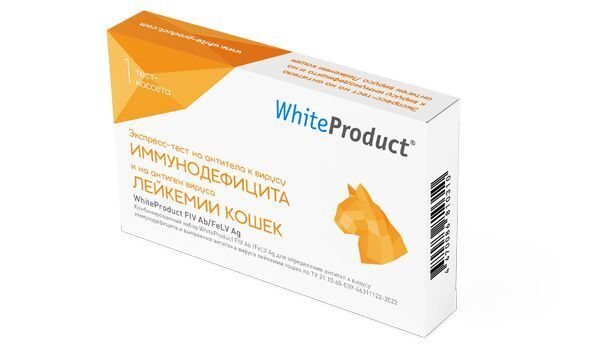 Экспресс-тест WhiteProduct FIV Ab/FeLV Ag на антитела иммунодефицита и лейкемии кошек