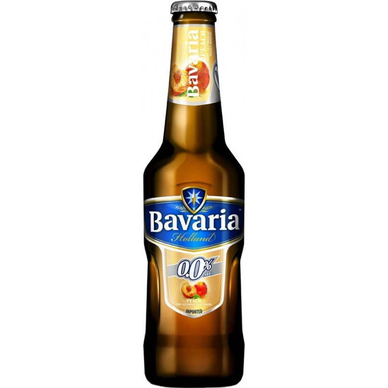 Пиво безалкогольное Bavaria Peach Персик, 0,33 л х 24 шт