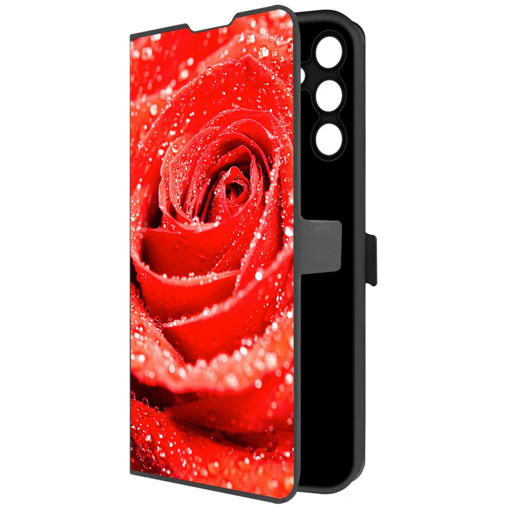 

Чехол-книжка Krutoff Eco Book для Samsung Galaxy A15 4G (A155) Роза (черный)