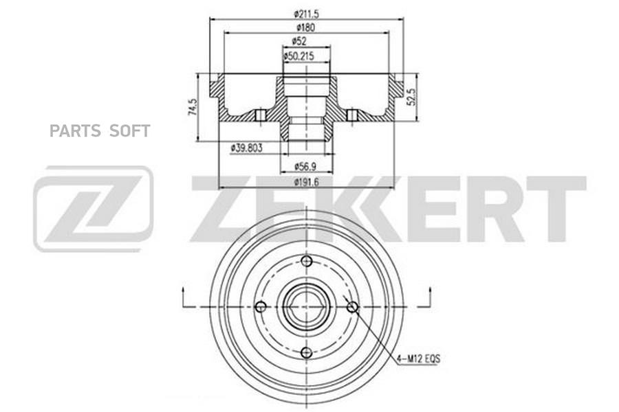 ZEKKERT Барабан тормозной ZEKKERT bs5416 2780₽