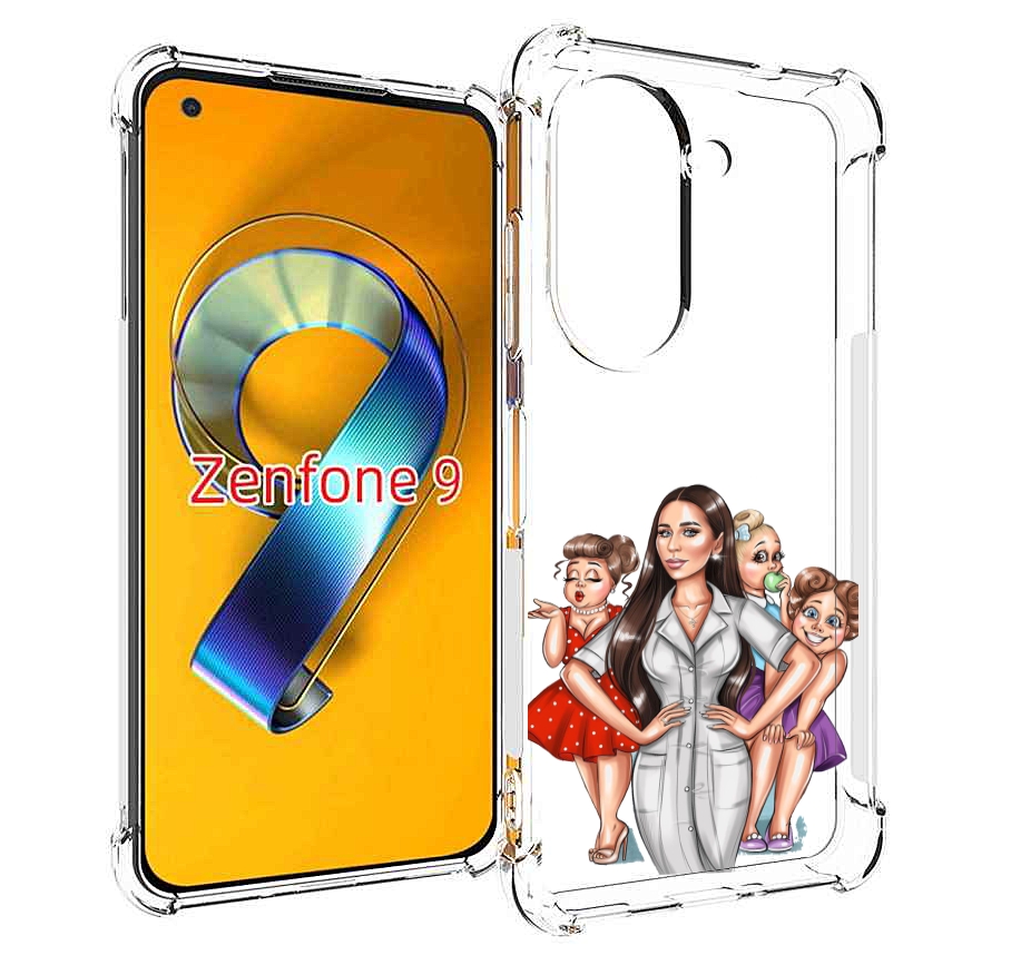 

Чехол MyPads Милые-дамы женский для Asus Zenfone 9 (AI2202), Прозрачный, Tocco